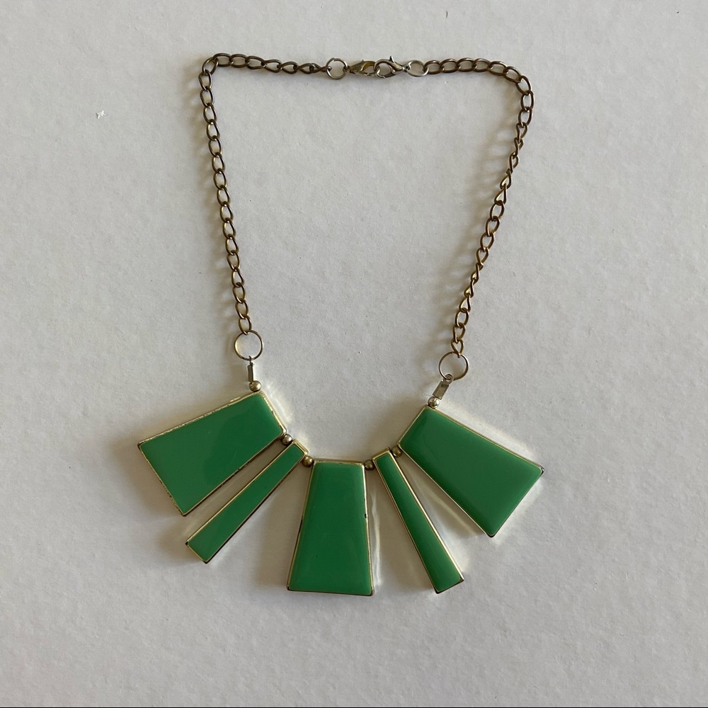 Mint Color Statement Necklace